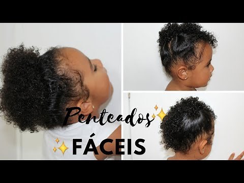 Penteados fáceis para cabelo cacheado curto de Criança. Ft Laura - ❤