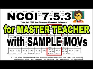 NCOI 7.5.3 for Master Teachers