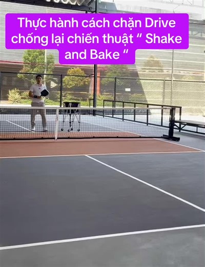 Thực hành kỹ thuật chặn Drive chống lại chiến thuật “ Shake and Bake “ #TikTokShopFUNFEST #pickleballtiktok #pickleball #xuhuong #volley