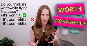 In this video, learn the difference between "worth" and "worthwhile" and learn how to use "worth" and "worthwhile" in different sentence structures. Both "worth" and "worthwhile" have the same meaning. They're used to talk about how the benefits of something are greater than the costs. Therefore, the recommendation is to do the action. In some cases "worth" and "worthwhile" can be used interchangeably. However, in other cases both "worth" and "worthwhile" are used in specific sentence structure.