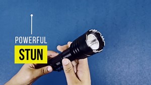 : Streetwise Stun Gun Flashlight for Self Defense Rechargeable with 3 Light Modes - Jaws Tactical 96,000,000*