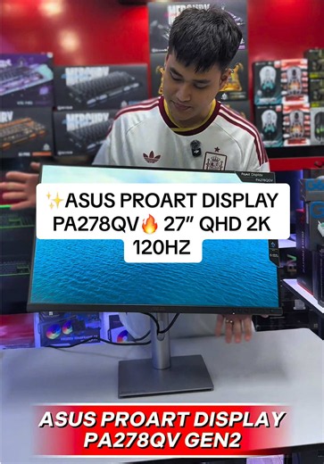 អេមមែនទែនសម្រាប់បងៗ Design✅ ASUS PROART DISPLAY PA278QV GEN2 (PA278QGV)🔥 27-inch QHD (2560 x 1440) display with 178° wide-view IPS panel Wide 95% DCI-P3 and 100% sRGB gamut to meet international color standards Calman Verified with factory calibrated for excellent Delta E