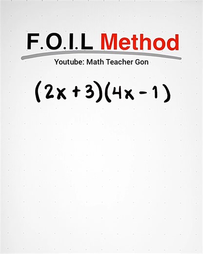 33K views · 846 reactions | FOIL Method and CMF Factoring - Algebra #mathreview | Ako si Teacher Gon | Facebook