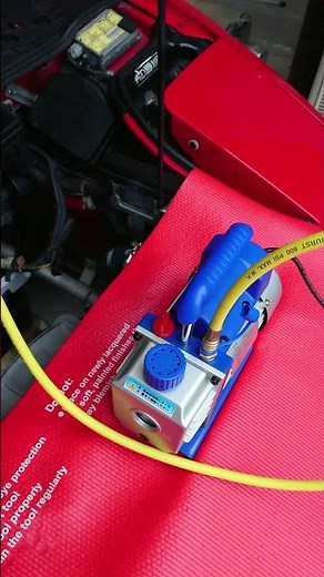 安物でも使えた！電動真空ポンプ&ゲージマニホールド カーエアコン修理 NSX 冷媒ガスチャージ