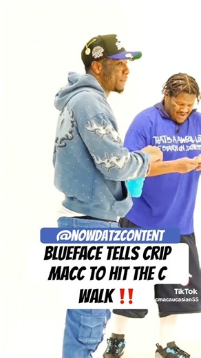 BLUEFACE SAY’S CRIP MACC DOES THE CWALK BETTER ‼️😲#nowdatzcontent #blueface #cripmac