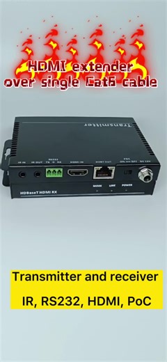 Yes, this is how to have your laptop showing 330ft away over a single LAN cable. #HDBaseTExtender #HDMIextender #4KHDMIoverCat6