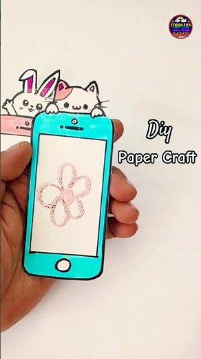 Cómo hacer un teléfono móvil con papel 📱 Móvil de papel DIY #manualidadesdepapel #shorts #shortsfeed