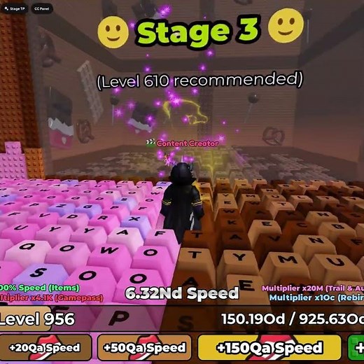 World 3 All Stages Beat With Max Speed & Wins #roblox