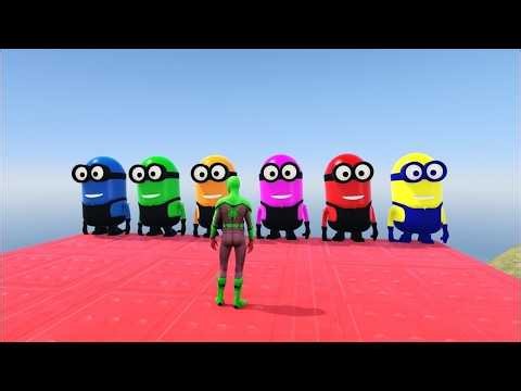 GTA 5 Red Spiderman VS Red/Green Minion! 💥 Epic Ragdolls & Fails 😂 #100