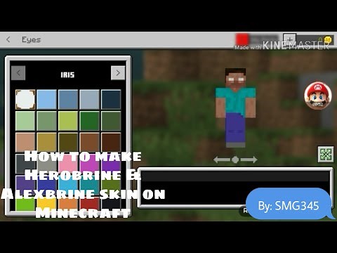 How to make Herobrine & Alexbrine skin on Minecraft