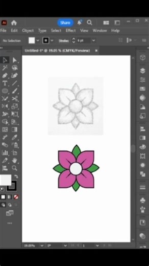 abstract flower design in adobe illustrator #illustratortips #abstractshapes
