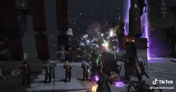 Dancing Fun on the Lala Wall in Limsa