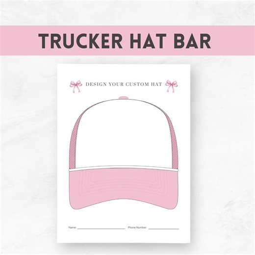 Trucker Hat Bar Template: Patch Layout Design (canva Editable, Digital Download - Etsy
