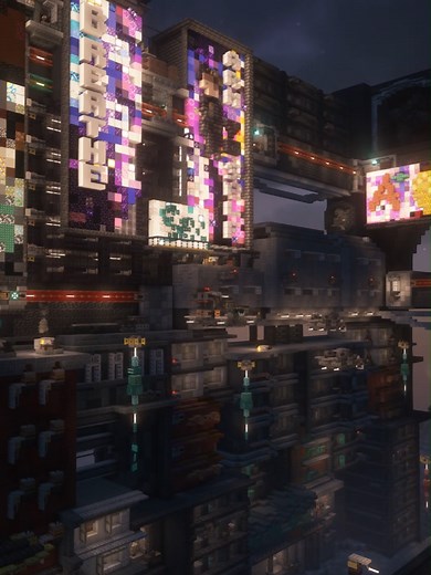 Minecraft Billboard Build: Cyber City Edition