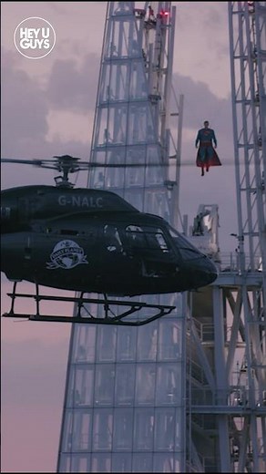 Superman Flies over London #TheShard #Superman #PRStunt