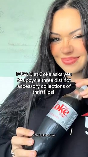 I made 3 thrift-flipped collections using different parts of Coke cans and upcycled materials, here’s how they turned out!! Which one best suits your taste Comment below! #dietcokepartner #mytaste | Darian Mcclure