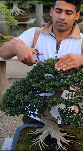 Pruning my bonsai #bonsai #heronsbonsai #bonsaimaking