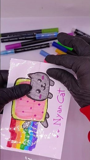 NYAN CAT 😱🤩 #tutorial #diy #papercraft #nyancat