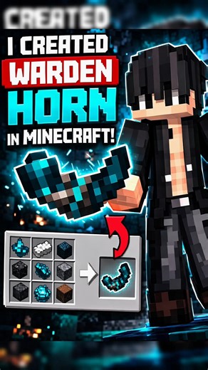 crafting warden horn moment #minecraft #shorts #youtube