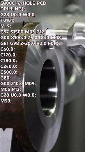 CNC Turn-Mill 6-Hole PCD Drilling & Chamfering | C-Axis Programming #cnc #machine #pcd #automobile