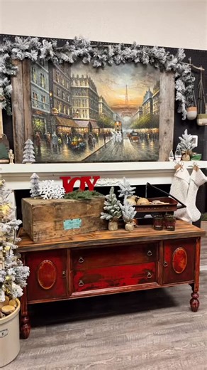 This gorgeous red buffet just arrived and it’s even better in person, distressed to show the warm wood beneath and finished with a new reclaimed wood top. It’s the perfect height for your TV, your entryway, or anywhere you want a bold, beautiful statement… and it’s only $295. (R1F) With over 100 vendors stocking the store every single day, American Mercantile is always changing. When you shop here in Southern Oregon, you’re supporting dozens of local makers, pickers, refinishers, and small busin