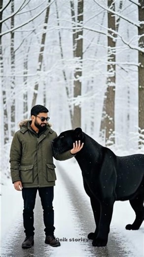 Man & Black Panther Friendship ❄️🐾 | AI Cinematic Short