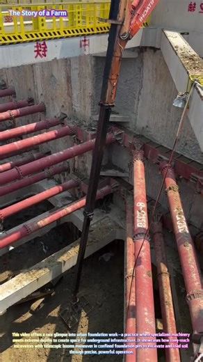 Heavy Excavation: Watch a Long-Reach Excavator Dig Deep! 🏗️⚡↓