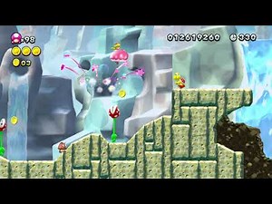 New Super Mario Bros.U Deluxe: Rock-Candy Mines-5: Walking Piranha Plants! (ALL STAR COINS)