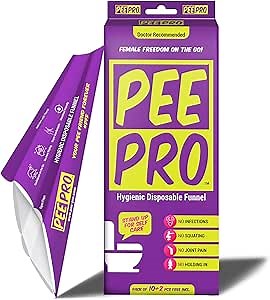 Pee Pro - Disposable Sanitary Urination Funnel | Female Freedom to Stand & Pee On The Go | 100 Count Value Pack+20 Units Free | for Public Places, Travel, Camps, Hiking, Parties, & Outdoor Activities