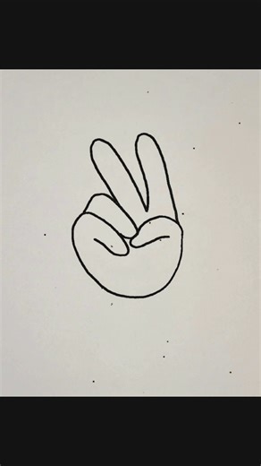 Easy peace sign drawing tutorial ✌️ #youtube #youtubeshorts #shorts #art #artist #drawing #fyp #fypシ