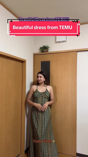 Stylish Green Beach Dress from TEMU