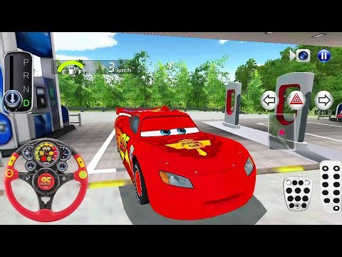 New Lightning Mcqueen Dinoco Car Auto Repair Shop Simulator-3D Driving Class__Android Gameplay