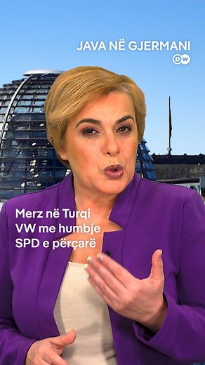 29K views · 290 reactions | Java në Gjermani: Merz takohet me Erdoğan në Ankara — bashkëpunim, por tensione për Gazën. Volkswagen raporton humbje miliardëshe — alarm për industrinë gjermane të makinave. Brenda SPD-së ka rebelim kundër reformave sociale të qeverisë. #javanegjermani #javanëgjermani #dwshqip #gjermania #vw #SPD | DW Shqip | Facebook