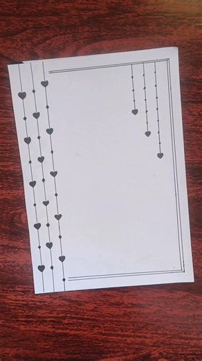 Simple black line border designs for frontpage🖤#shorts