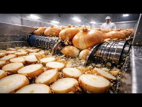 Inside a Factory That Produces Tons of Crispy Onion Rings Every Hour | Full Process