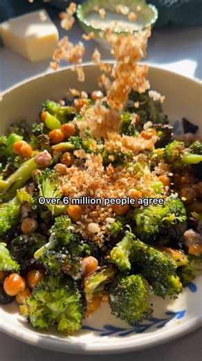 Intuitive Eating Dietitian | Sammi Haber Brondo, MS, RD on Instagram: "VIRAL BROCCOLI CAESAR SALAD 🥦 The most delicious way to eat broccoli! Food is meant to enjoyed. If plain steamed broccoli isn’t your thing, don’t eat it. Instead, make broccoli in a way that’s more appealing. And this salad is hands down the most delicious way to enjoy broccoli. It’s naturally full of protein, thanks to the chickpeas and parmesan cheese, but lately I love pairing it with something simple like chicken 