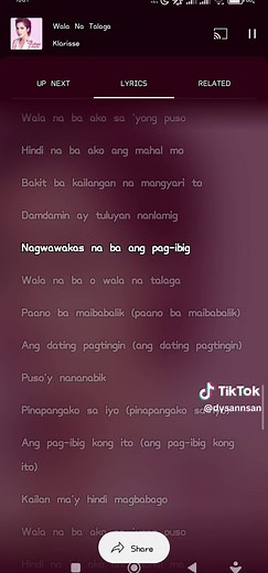 Wala Na Talaga by: Klarisse #musiclyricsvideos #musiclyric