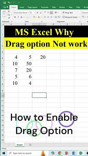 Excel Drag and Drop Not Working? Fix It in 30 Seconds! 🚀