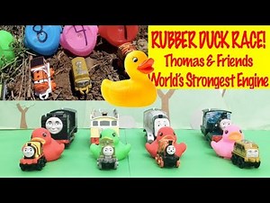 Rubber duck race - World's Strongest Engine Competition and Fun Story with Kids Toys