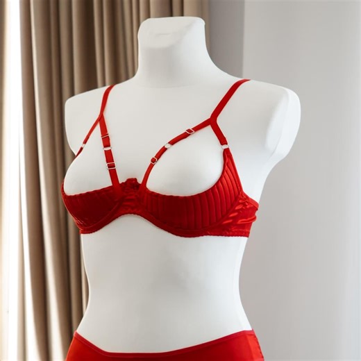 Satin Shelf Bra, Open Cupless Lingerie, Cage Bra - Etsy UK