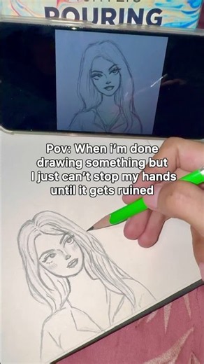 It’s beautiful but I won’t stop until it gets ruined. #art #drawing #meme #artist #funny #relatable