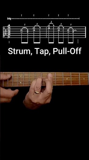 Fundamentals of Two Hand Tapping - Strum, Tap, Pull Off #shorts #guitartapping #guitar