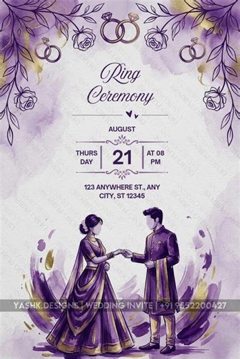 Elegant Indian Wedding Invitation Video | Modern & Traditional | YKD155