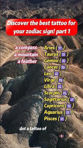 Discover Best Tattoo for each Zodiac Signs part-1 #astrology #topsigns #birthsigns #zodiac