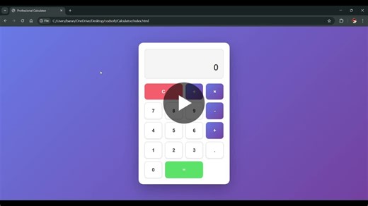 #codsoft #webdeveloper #javascriptprojects #frontend #internshipexperience | Baranidharan M