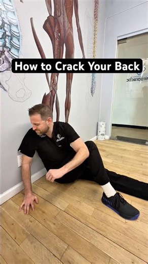 How to CRACK YOUR BACK INSTANTLY - Easy Back Stretch for Pain Relief #backcrack #backpain