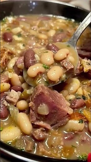🔥 Hearty Bean & Smoked Meat Soup 🍲 | Cozy Comfort Food Recipe You’ll Love!