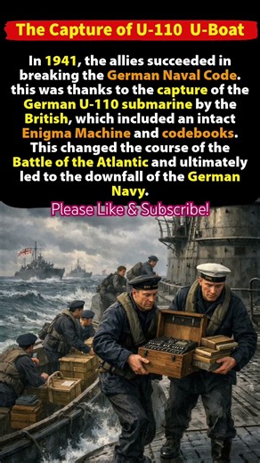 How the Capture of U-110 Helped Win WWII #shorts