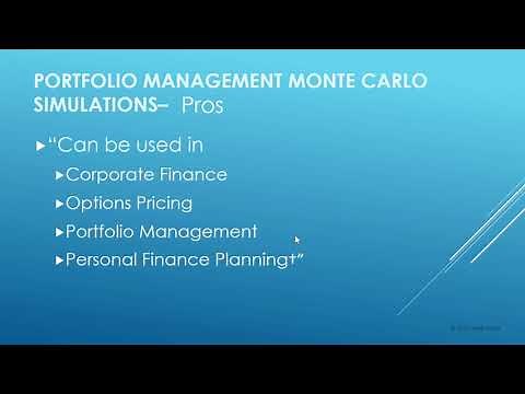 Portfolio Management Monte Carlo Simulation Part 1 (of 6 videos) - An introduction