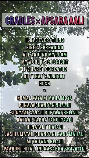 Cradles × Apsara Aali (Lyrics) || Mashup song ✨ #lyricssong #mashupsong #cradles #apsarali #music